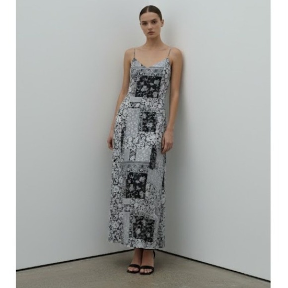 Rampage Dresses & Skirts - Rampage Black White Floral Patchwork Maxi Dress Spaghetti Straps
